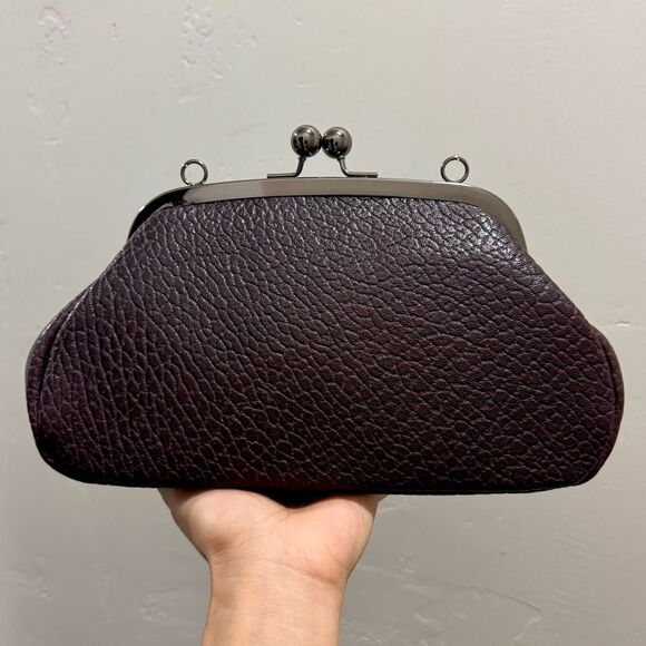 Genuine Bison Leather Handmade Vintage Style Clutch Bag, Wristlet, Crossbody - Picture 3 of 16